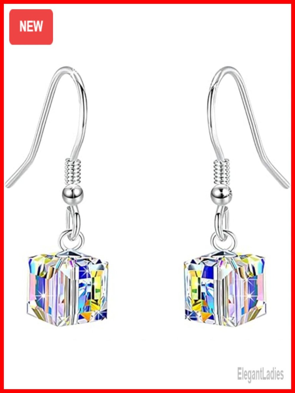 Crystal Drop Stud Earrings for Women Fashion